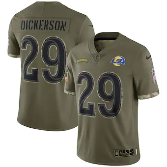 mens nike eric dickerson olive los angeles rams 2022 salute